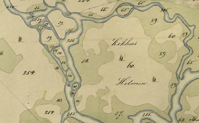 Foto 7 av 24 i avsnittet Kokhusholmen med ”Myrsön” (norra Gustafsholmen), originalrapportens sida 15